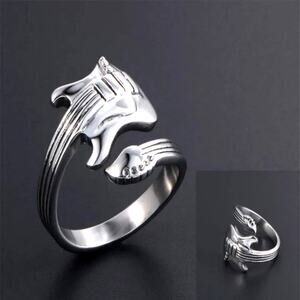 Electric Guitar Ring 925 Silver Plated Stainless Adjustable Rock Music Gift NEW!